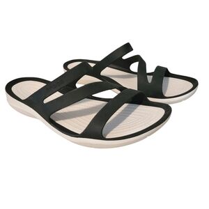 CROCS Black and White Women's Sandals